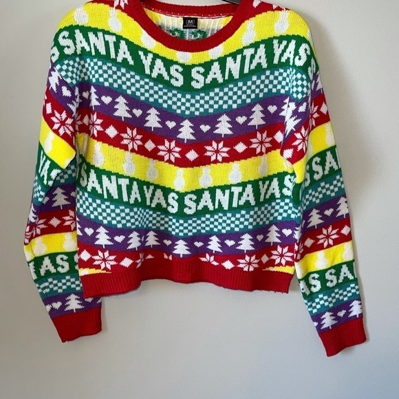Santa Christmas Sweater
Women's Size M Holiday Pullover Colorful Festive Party - Picture 8 of 14